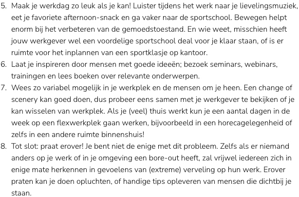 tips tegen een bore-out